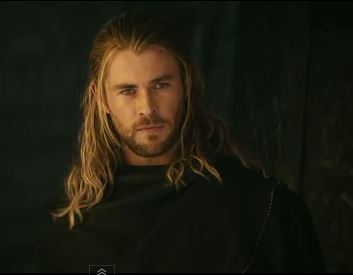Chris Hemsworth from the Thor 2 movie trailer