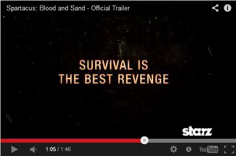 Screenshot from Spartacus, Blood & Sand trailer