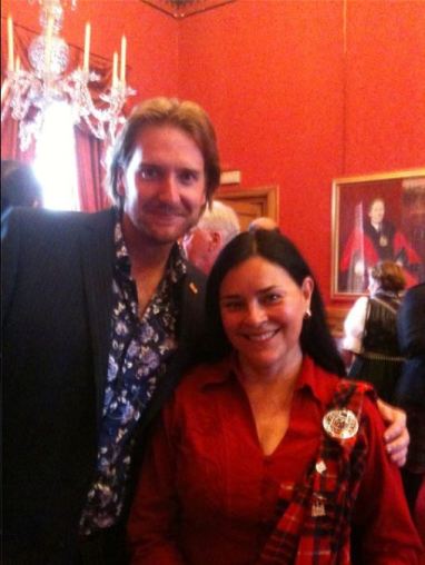 Allan Scott Douglas & Diana Gabaldon at the Lord Provost of Aberdeen's Civic Reception to conclude Tartan Day, 2011.