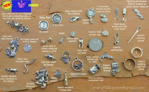 Outlander-themed charms