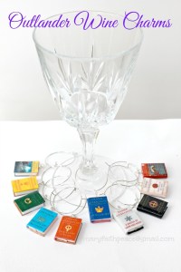 Outlander-themed wine charms